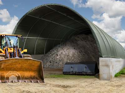 Eine wetterfeste Rundbogenhalle als Fahrsilo-Überdachung einsetzen