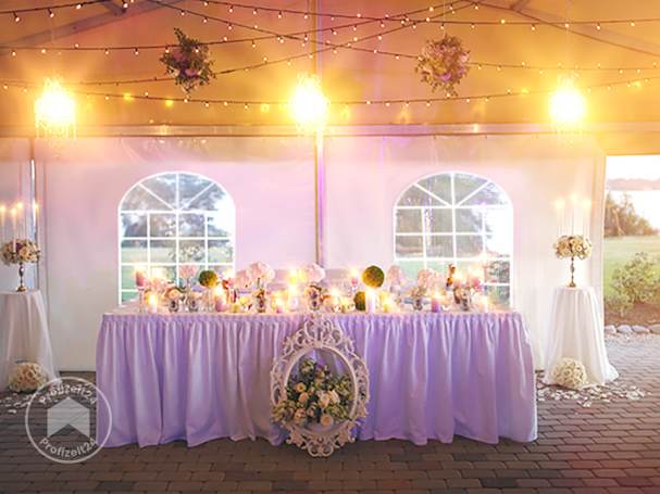 Hochwertiges 5x10 m Partyzelt für die Hochzeit