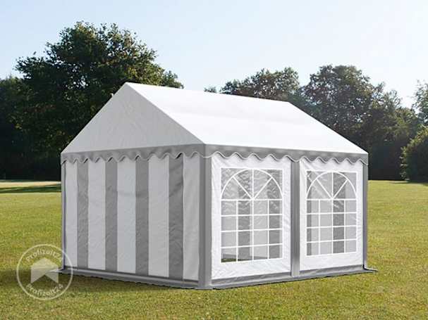 Das Partyzelt 3x3 m in Grau-weiß kaufen