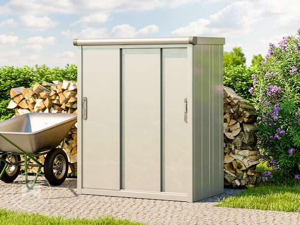 Einen wetterfesten Gartenschrank in Grau kaufen