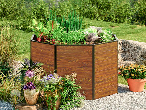 Ein stabiles Kräuterhochbeet in Holzoptik kaufen