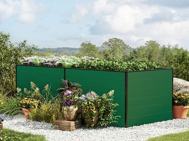 Hochwertiges Hochbeet im eckigen Design