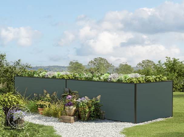 Ein weites Hochbeet in Anthrazit kaufen