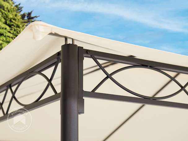 Fertig verdeckte Pavillon-Gerüstecken