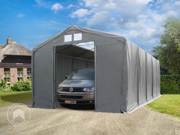 Eine helle Zelthalle mit Oberlichtern als Garage nutzen