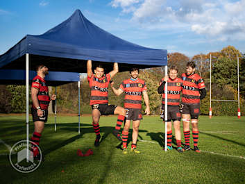 Mobile Faltpavillons beim Rugby