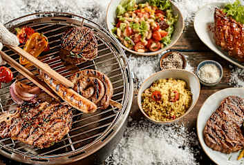 Im Winter im Garten grillen