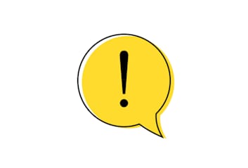 Nachricht mit Ausrufezeichen