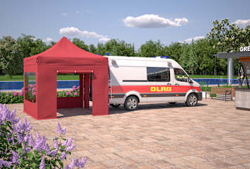 Faltpavillons bei der DLRG