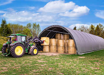Mobile Rundbogenhalle in der Landwirtschaft