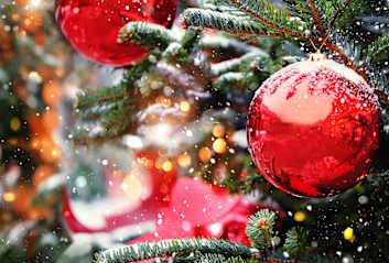 Weihnachtliche Deko im baum