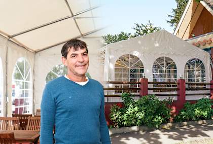 Ein stabiles Partyzelt für die Gastronomie