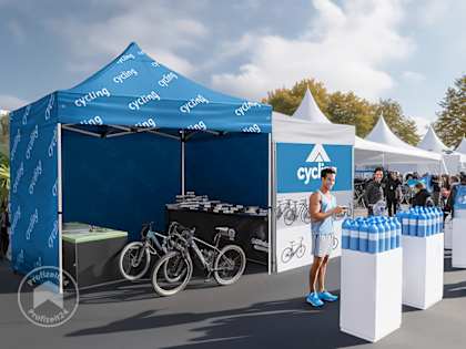 Bedruckter Faltpavillon für Events