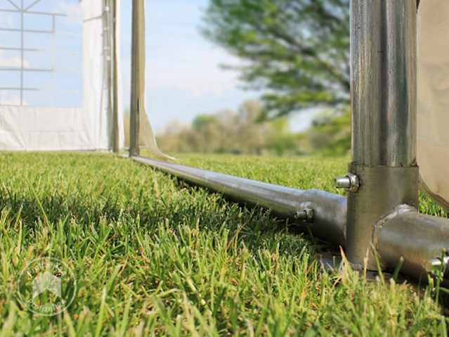 Die Standfestigkeit des Partyzeltes mit einem Bodenrahmen optimieren