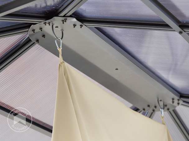 Den stabilen Pavillon 3x4 m mit einem Sonnensegel ausstatten