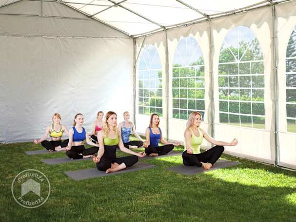 Große PVC-Partyzelte als ideale Räume für Fitness- und Sportkurse