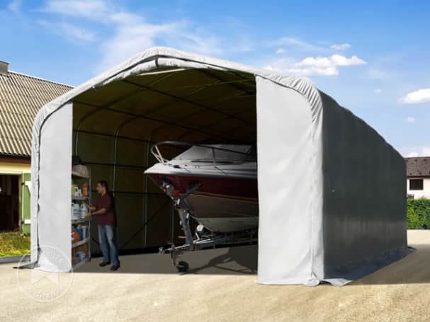 Carport Zeltgarage Tragbares Garagenzelt mit Metallrahmen 600 x 301 x 285  cm Gelb - Costway