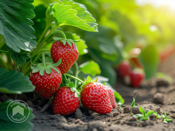 Erdbeeren müssen im korrekten Abstand gepflanzt werden