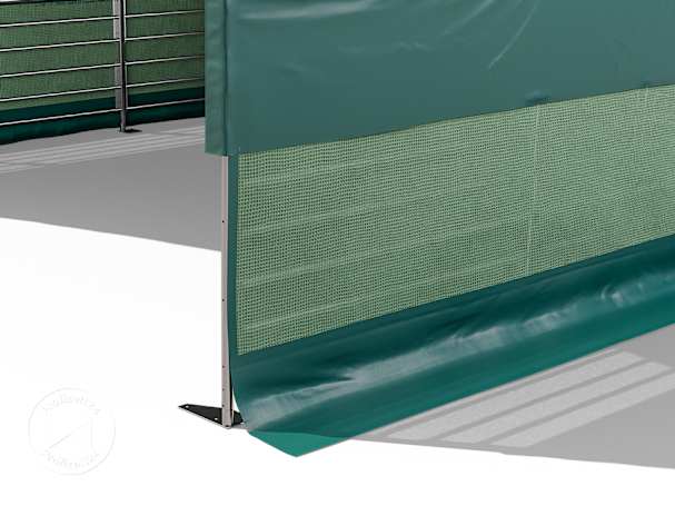 Gute Luftzirkulation trotz Windschutznetz