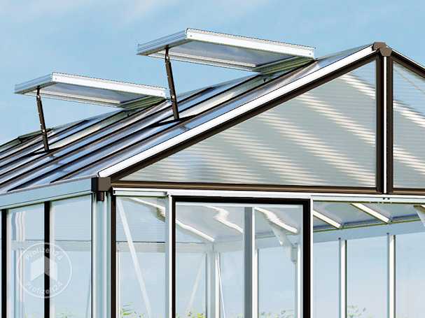 Das robuste Glas-Gewächshaus in Anthrazit kaufen