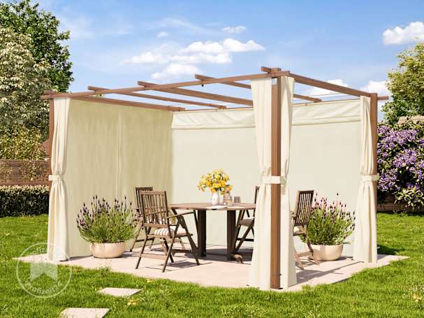 Pergola-Seitenteile als Schattenspender & Sichtschutz