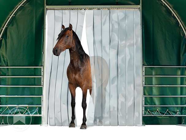 PVC-Streifenvorhang als effektiver Wind- & Insektenschutz