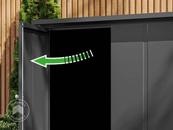 Praktische Drehtüren für einen komfortablen Gerätehaus-Zugang