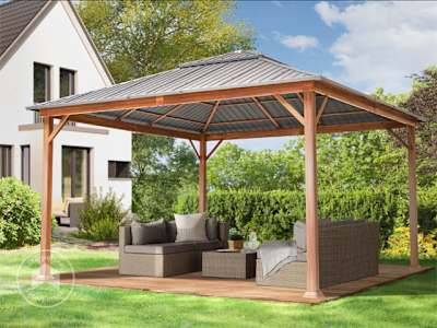 A természetközeli kerti pavilon 4x4 m