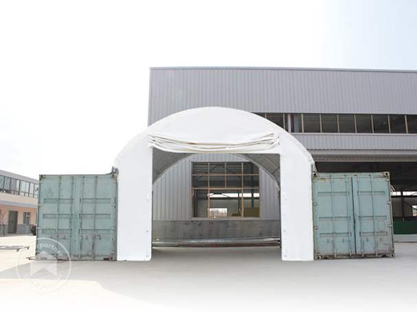 Kiváló minőségű elülső fal Easy-up bejárattal konténerfedésekhez