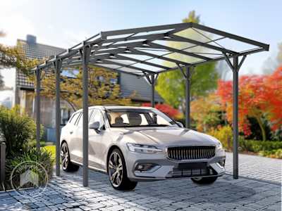 En modern carport för bilen