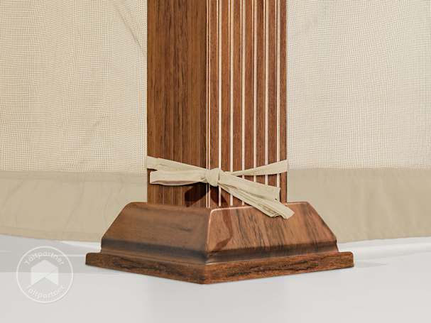 Fotkåpa över fixering av stolparna