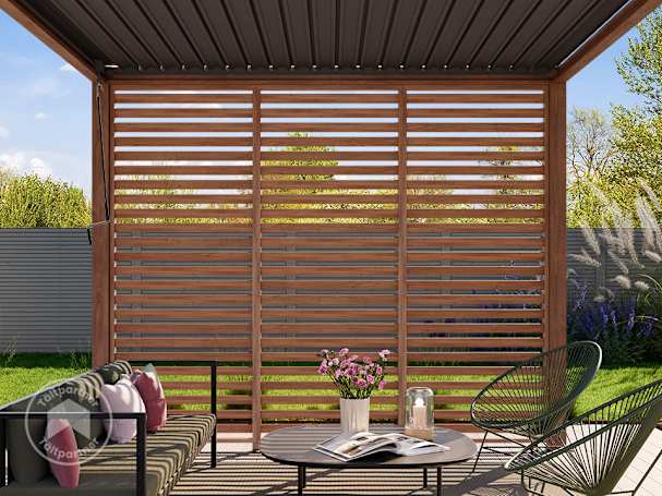 Lamellvägg till pergola: flexibel och stilren