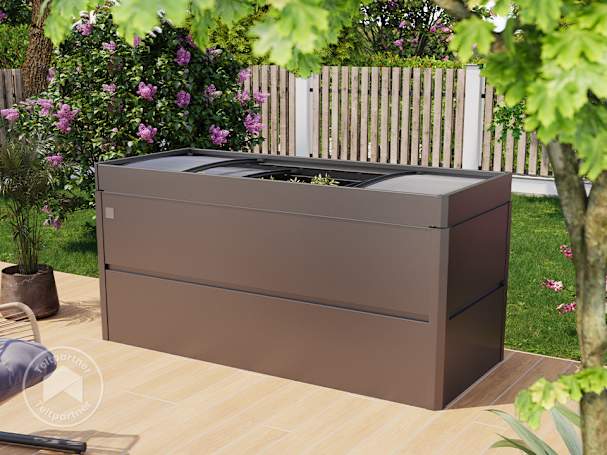 Et robust højbed lavet af holdbart stål