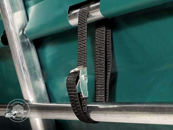 Gavlforsterkninger på Premium-beitelteltet for økt stabilitet