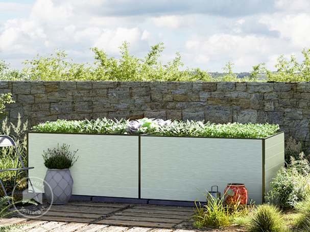 Plantekasser med blomster