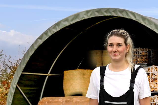 Tunnel agricolo per fieno e merci