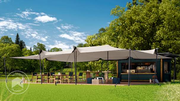 Tenda stretch elastica per eventi