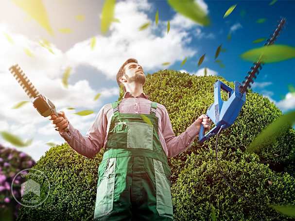 potare le piante con utensili