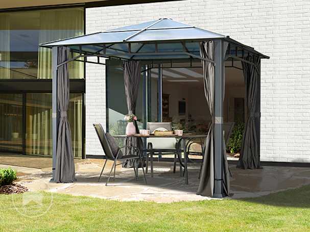 gazebo sunset con tetto in policarbonato 3x3 m