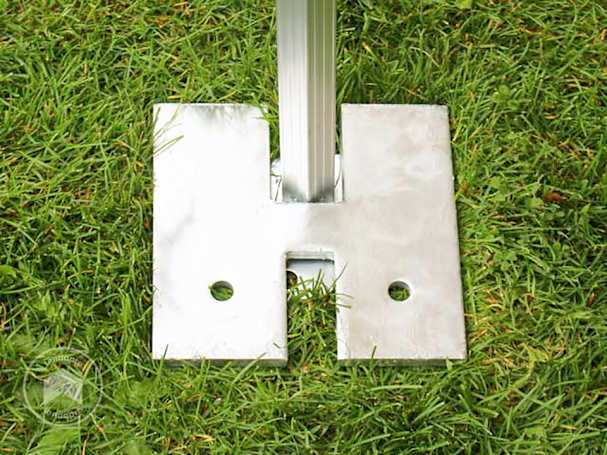 Le piastre di peso si fissano rapidamente e forniscono un'eccellente stabilizzazione