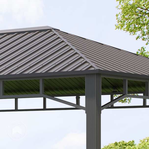 Gazebo da giardino resistente in metallo