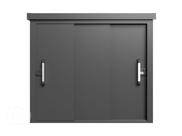 Armadio da esterno di design in metallo antracite