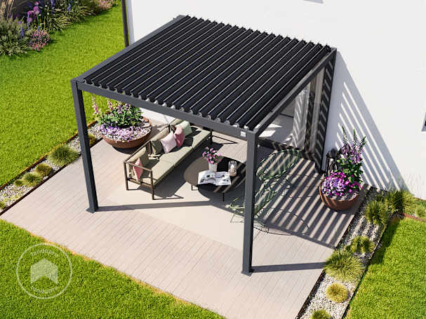 Pergola 3x3 con lamelle orientabili