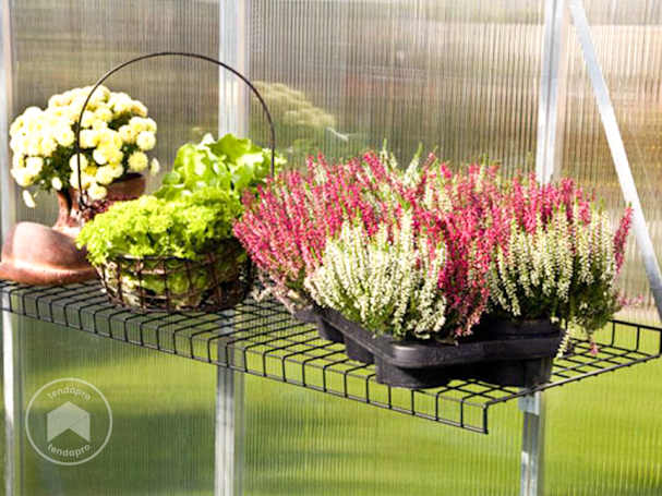 Mesa dobrável para suportes de plantas na estufa