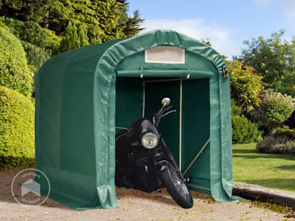 Ein mobiles Zelt als Motorradgarage nutzen